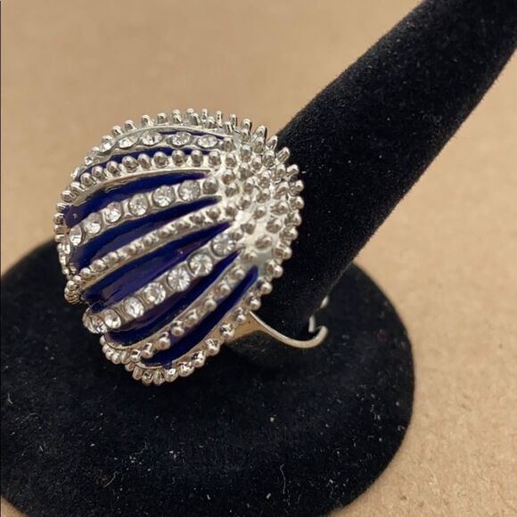 Adjustable rhinestone studded spike ring - Picture 6 of 15